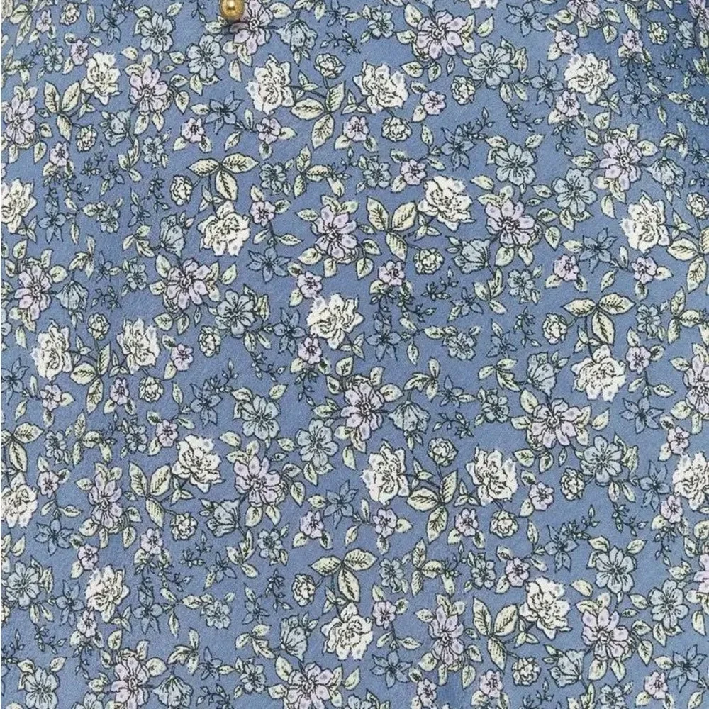 Free People Blue Floral Long Sleeve Midi Dress